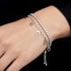 Handmade Silver Jewelry Heart Tennis Bracelet